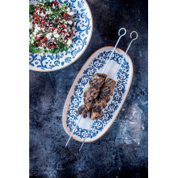 ASSIETTE OVALE VIENTO HYGGE 34CM PORCELAINE
