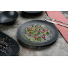 ASSIETTE PLATE GRAPHITE EN PORCELAINE 21CM