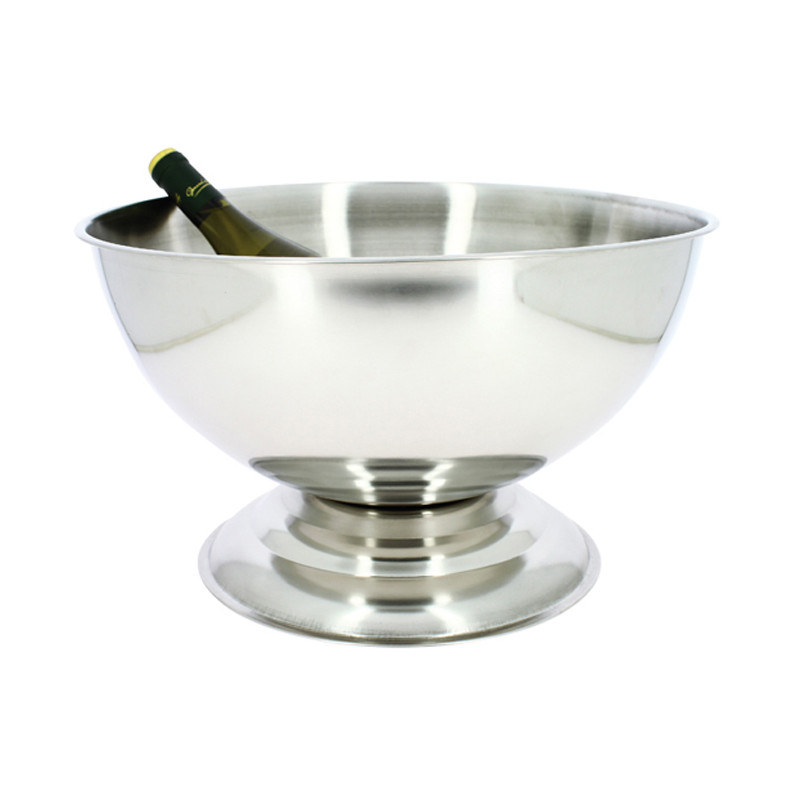 VASQUE À CHAMPAGNE EN INOX 5 À 6 BOUTEILLES 40 CM
