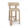 CHAISE DE BAR BEIGE SUZIE TISSU 102X45X40