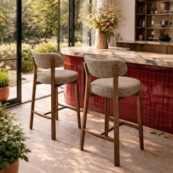 CHAISE BAR  TAUPE SUZIE 102X45X40