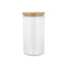 BOÎTE HERMÉTIQUE 1L EN VERRE BOROSILICATE AVEC COUVERCLE EN BAMBOU