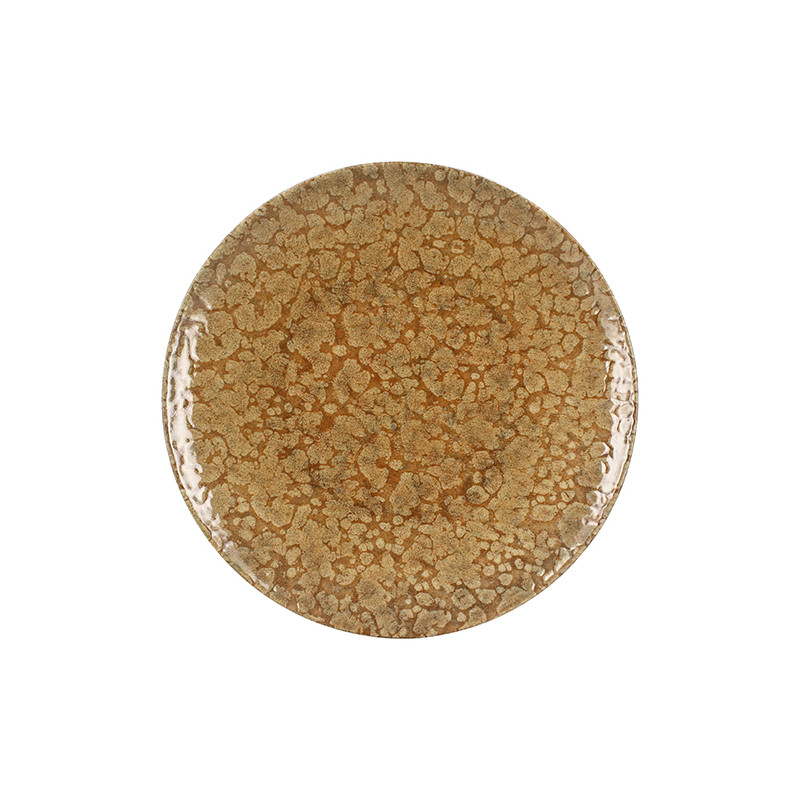 ASSIETTE PLATE NATURA 26CM EN GRÈS MARRON DORÉ