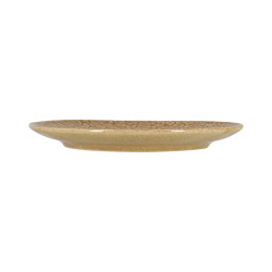 ASSIETTE PLATE NATURA 26CM EN GRÈS MARRON DORÉ