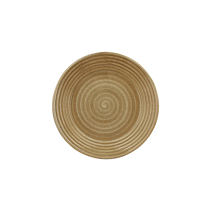 ASSIETTE PLATE TURBOLINO 27CM EN GRÈS CARAMEL