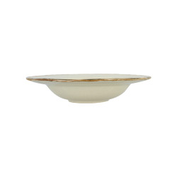 ASSIETTE CREUSE SIGNATURE 23.5CM EN GRÈS BEIGE