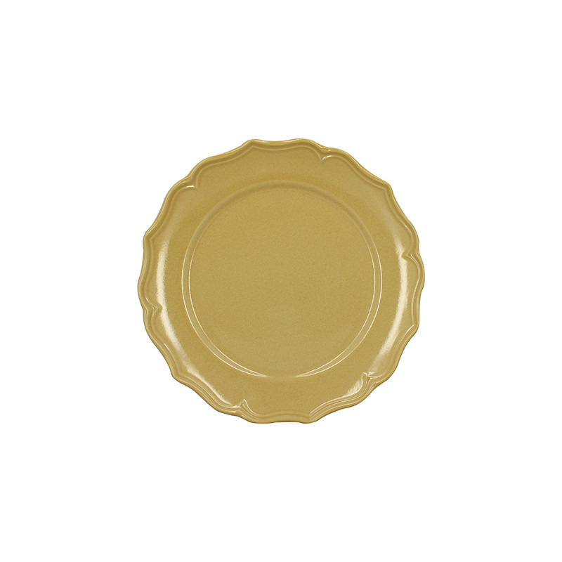 ASSIETTE PLATE SIGNATURE 26.5CM EN GRÈS JAUNE