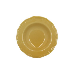 ASSIETTE CREUSE SIGNATURE 23.5CM EN GRÈS JAUNE