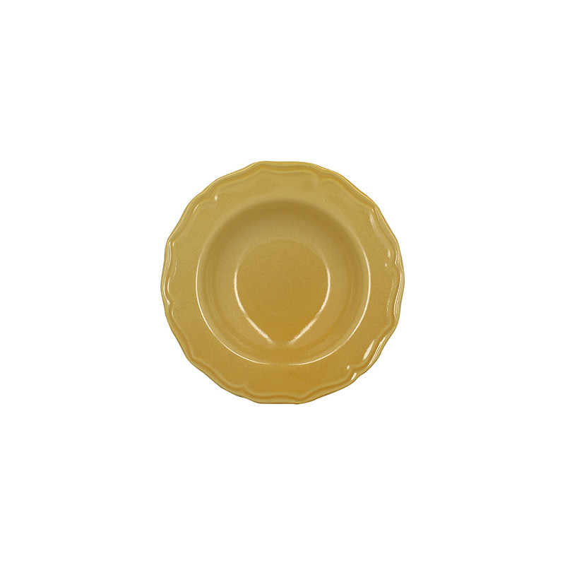 ASSIETTE CREUSE SIGNATURE 23.5CM EN GRÈS JAUNE