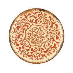 ASSIETTE PLATE PALAZZO 27CM EN PORCELAINE ROUGE