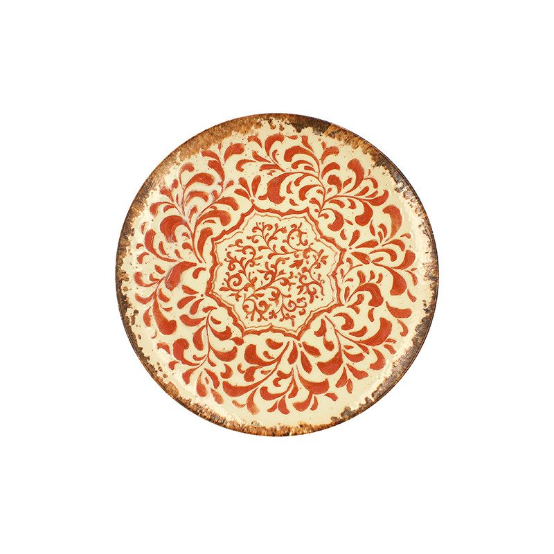 ASSIETTE PLATE PALAZZO 27CM EN PORCELAINE ROUGE