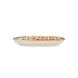 ASSIETTE OVALE PALAZZO 23.5X13.5CM EN PORCELAINE ROUGE