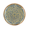 ASSIETTE PLATE CALYPSO 27CM EN PORCELAINE BLEU