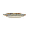 ASSIETTE PLATE CALYPSO 27CM EN PORCELAINE BLEU