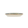 ASSIETTE OVALE CALYPSO 23.5X13.5CM EN PORCELAINE BLEU