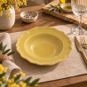 ASSIETTE CREUSE SIGNATURE 23.5CM EN GRÈS JAUNE