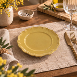 ASSIETTE À DESSERT SIGNATURE 22CM EN GRÈS JAUNE