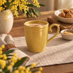 MUG SIGNATURE 30CL EN GRÈS JAUNE