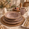 ASSIETTE CREUSE SIGNATURE 23.5CM EN GRÈS VIOLET