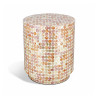 MEUBLE D'APPOINT EN COQUILLE DE CAPIZ ROSE 35X35X40CM NACREA