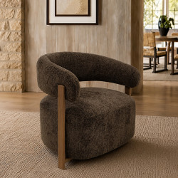 FAUTEUIL ARRONDI EN TISSU...