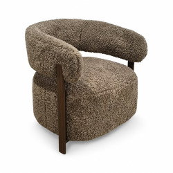 FAUTEUIL ARRONDI TISSU DOUX...