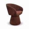 FAUT/TABLE PIVOTANT EN TISSUS EFFET CHENILLE  CHERRY58X60X77.5CM ALBA
