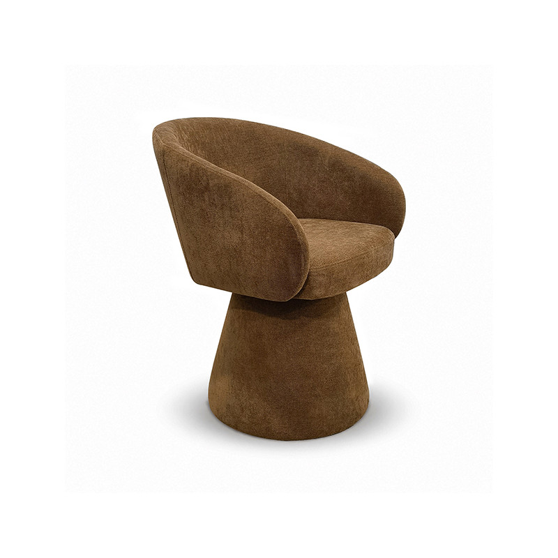 FAUT/TABLE PIVOTANT EN TISSUS EFFET CHENILLE T/   SIENNE 58X60X77.5 ALBA