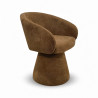 FAUT/TABLE PIVOTANT EN TISSUS EFFET CHENILLE T/   SIENNE 58X60X77.5 ALBA
