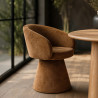 FAUT/TABLE PIVOTANT EN TISSUS EFFET CHENILLE T/   SIENNE 58X60X77.5 ALBA
