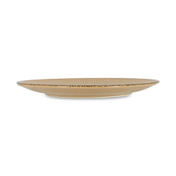 ASSIETTE PLATE LUNEA 27CM EN PORCELAINE MARRON