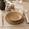 ASSIETTE PLATE LUNEA 27CM EN PORCELAINE MARRON