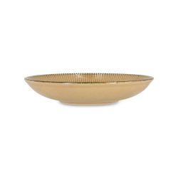 ASSIETTE CREUSE LUNEA 22CM EN PORCELAINE MARRON