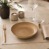 ASSIETTE CREUSE LUNEA 22CM EN PORCELAINE MARRON