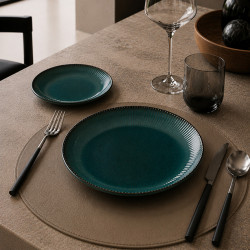 ASSIETTE À DESSERT LUNEA 21CM EN PORCELAINE BLEU