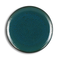 ASSIETTE PLATE LUNEA 27CM EN PORCELAINE BLEU