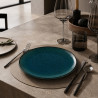 ASSIETTE PLATE LUNEA 27CM EN PORCELAINE BLEU