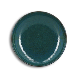 ASSIETTE CREUSE LUNEA 22CM EN PORCELAINE BLEU