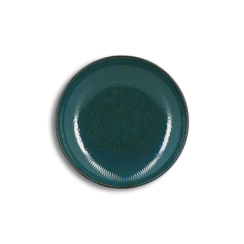 ASSIETTE CREUSE LUNEA 22CM EN PORCELAINE BLEU