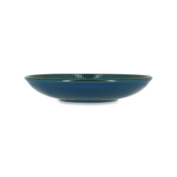 ASSIETTE CREUSE LUNEA 22CM EN PORCELAINE BLEU