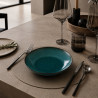 ASSIETTE CREUSE LUNEA 22CM EN PORCELAINE BLEU