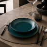 ASSIETTE CREUSE LUNEA 22CM EN PORCELAINE BLEU