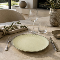 ASSIETTE PLATE LUNEA 27CM EN PORCELAINE BEIGE