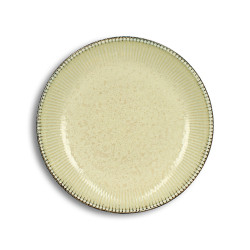ASSIETTE CREUSE LUNEA 22CM EN PORCELAINE BEIGE