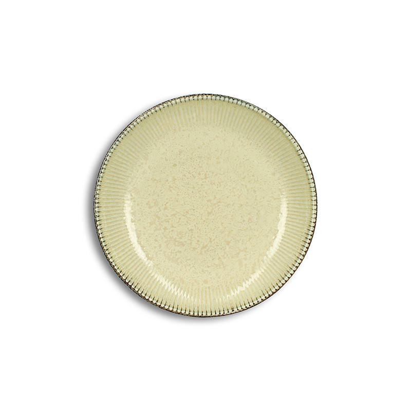 ASSIETTE CREUSE LUNEA 22CM EN PORCELAINE BEIGE