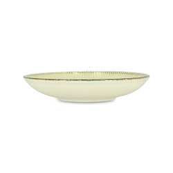 ASSIETTE CREUSE LUNEA 22CM EN PORCELAINE BEIGE