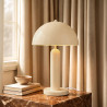 LAMPE À POSER EN MÉTAL  CRÈME  BRILLANT 30X30X46CM KYRA