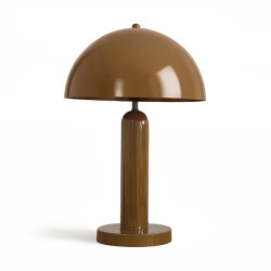 LAMPE À POSER EN MÉTAL MOKA  BRILLANT  30X30X46CM KYRA