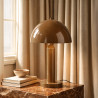 LAMPE À POSER EN MÉTAL MOKA  BRILLANT  30X30X46CM KYRA