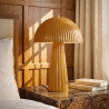 LAMPE À POSER EN MÉTAL STRIÉ SAFRAN BRILLANT 25X25X36CM THALIA